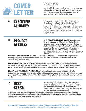 Cleaning Project Proposal Template