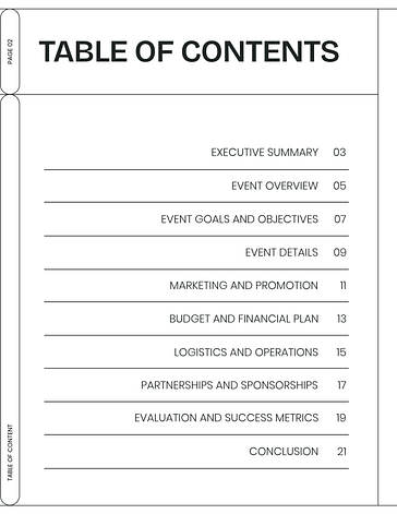 Multifunctional Event Proposal Template