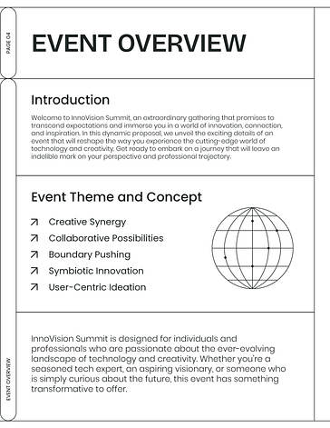 Multifunctional Event Proposal Template