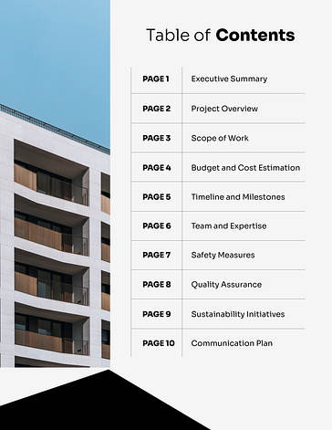 Construction Project Proposal Template