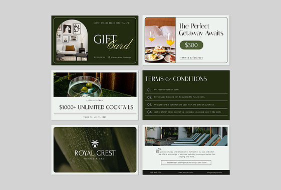 Sélection de Cartes-Cadeaux pour l'hôtellerie et le bien-être