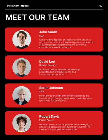 Corporate Investment Proposal Template