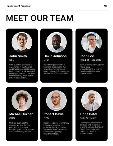 Corporate Investment Proposal Template