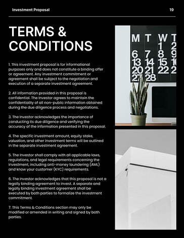 Corporate Investment Proposal Template