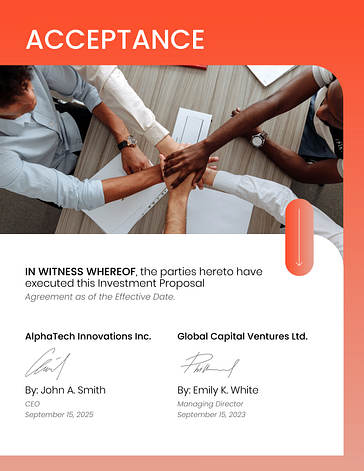 Professionelles Verkaufsangebot Vorlage