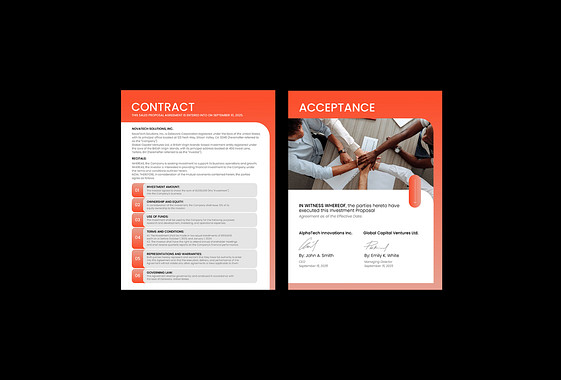 Professionelles Verkaufsangebot Vorlage