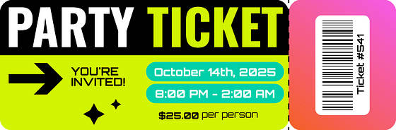 Entradas de fiesta vibrantes