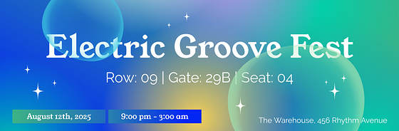 Entradas de fiesta vibrantes