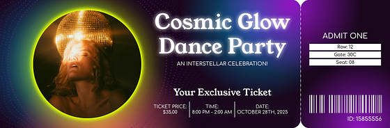 Entradas de fiesta vibrantes