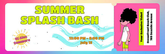 Entradas de fiesta vibrantes