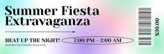 Entradas de fiesta vibrantes