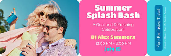 Entradas de fiesta vibrantes