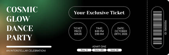 Entradas de fiesta vibrantes