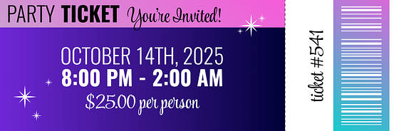 Entradas de fiesta vibrantes