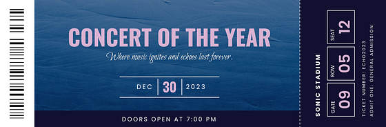 Concert Ticket Templates
