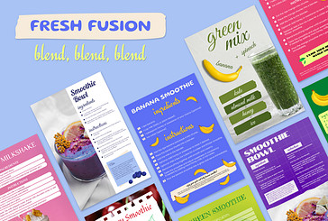 Fresh Fusion Smoothie Recipe Cards