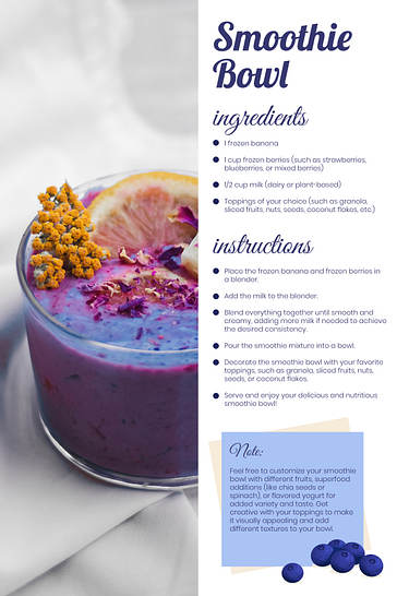 Fresh Fusion Smoothie Recipe Cards