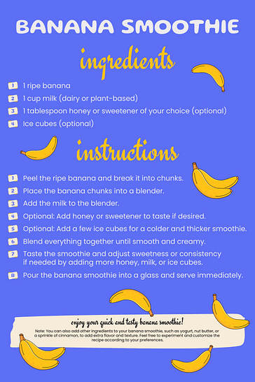 Fresh Fusion Smoothie Recipe Cards