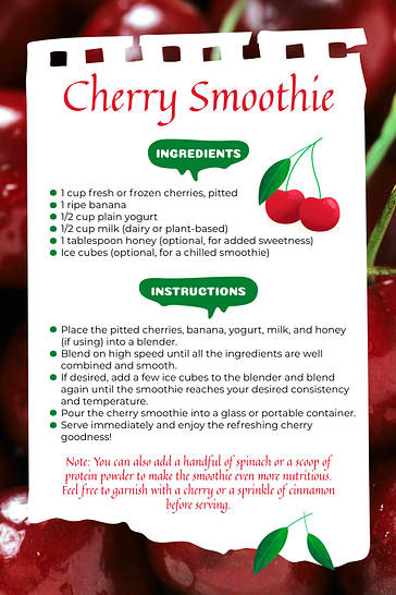 Fresh Fusion Smoothie Recipe Cards