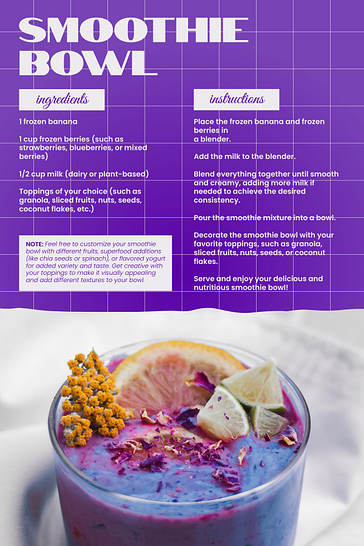 Fresh Fusion Smoothie Recipe Cards