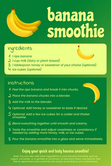 Fresh Fusion Smoothie Recipe Cards