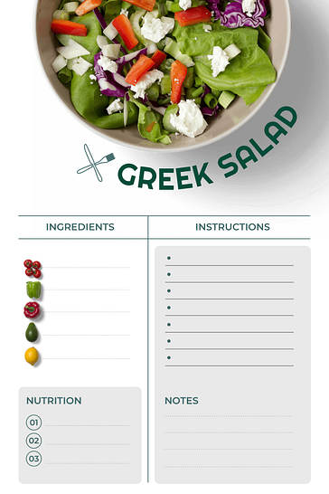 Diyet Yemek Tarifi Kartları