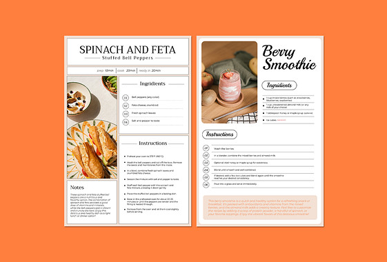 Tarjetas de recetas bocados balanceados