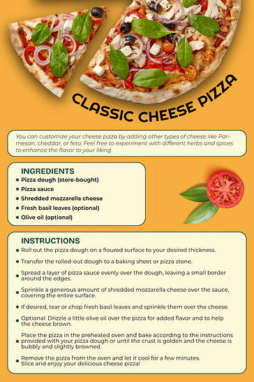 Pizza ve Burger Tarif Kartları