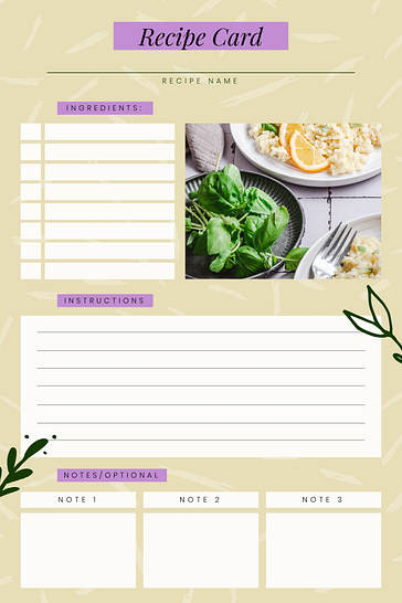 Simple Savor Recipe Cards