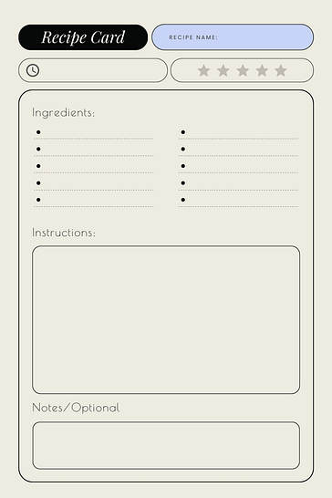 Simple Savor Recipe Cards