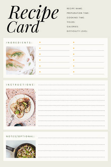 Simple Savor Recipe Cards