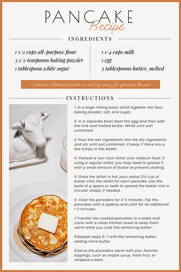 Cartes de recettes Tranche sucrée