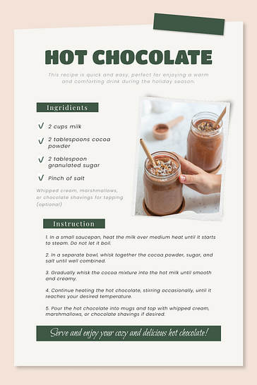 Cartes de recettes Tranche sucrée