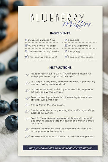 Cartes de recettes Tranche sucrée