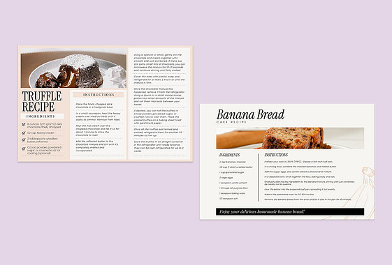 بطاقات وصفات شرائح جميلة