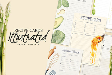 Illustrated Recipe Card Templates