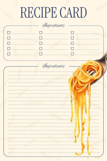 Ilustraciones de plantillas de recetas