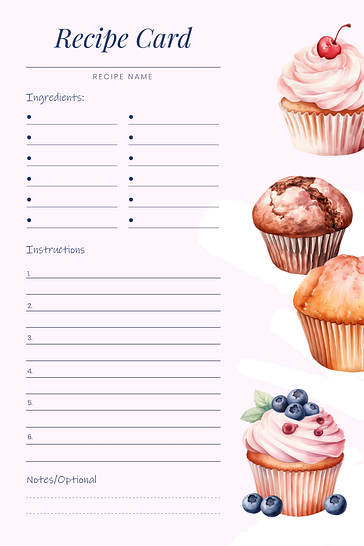 Ilustraciones de plantillas de recetas