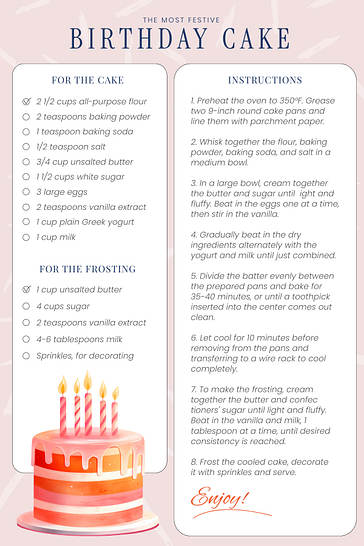 Ilustraciones de plantillas de recetas