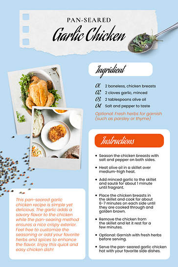 Taste in Focus Recipe Cards