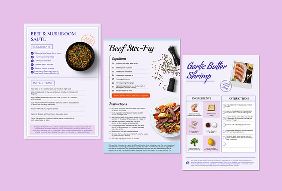 Taste in Focus Recipe Cards