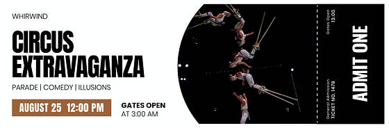 Circus Spectacular Ticket Templates