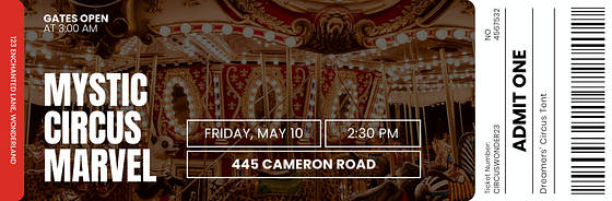 Circus Spectacular Ticket Templates