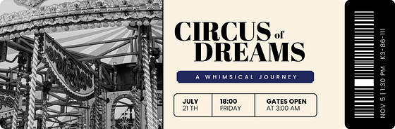 Circus Spectacular Ticket Templates
