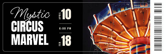 Circus Spectacular Ticket Templates