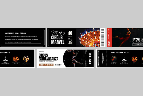 Circus Spectacular Ticket Templates