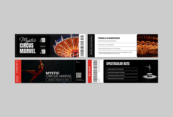 Circus Spectacular Ticket Templates