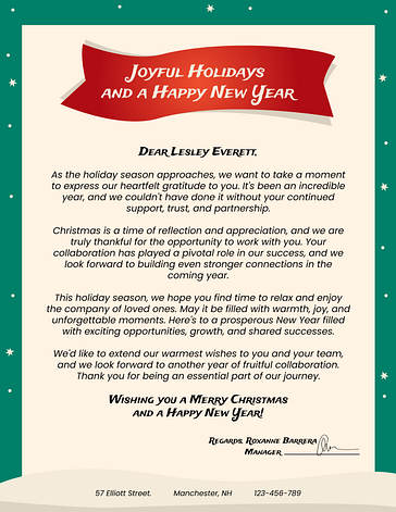 Festive Christmas Letterheads