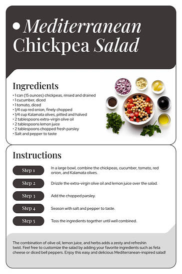 Plantillas estéticas para tarjetas de recetas