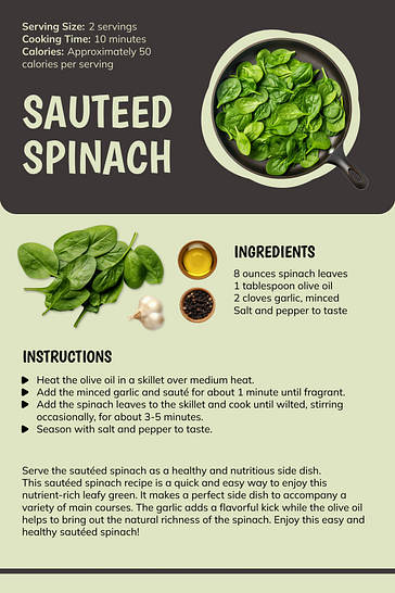 Plantillas estéticas para tarjetas de recetas